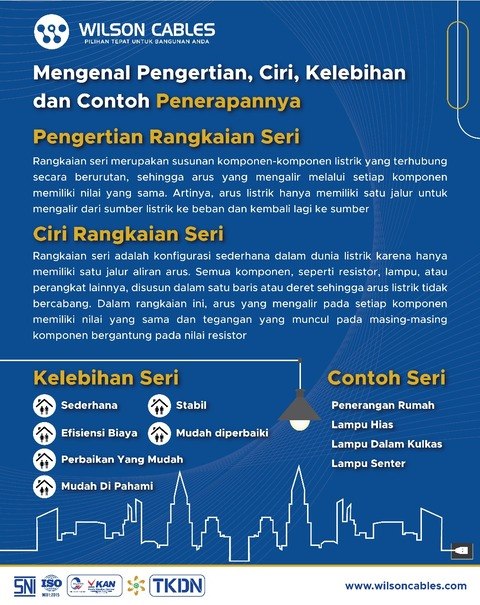 infografis rangkaian seri